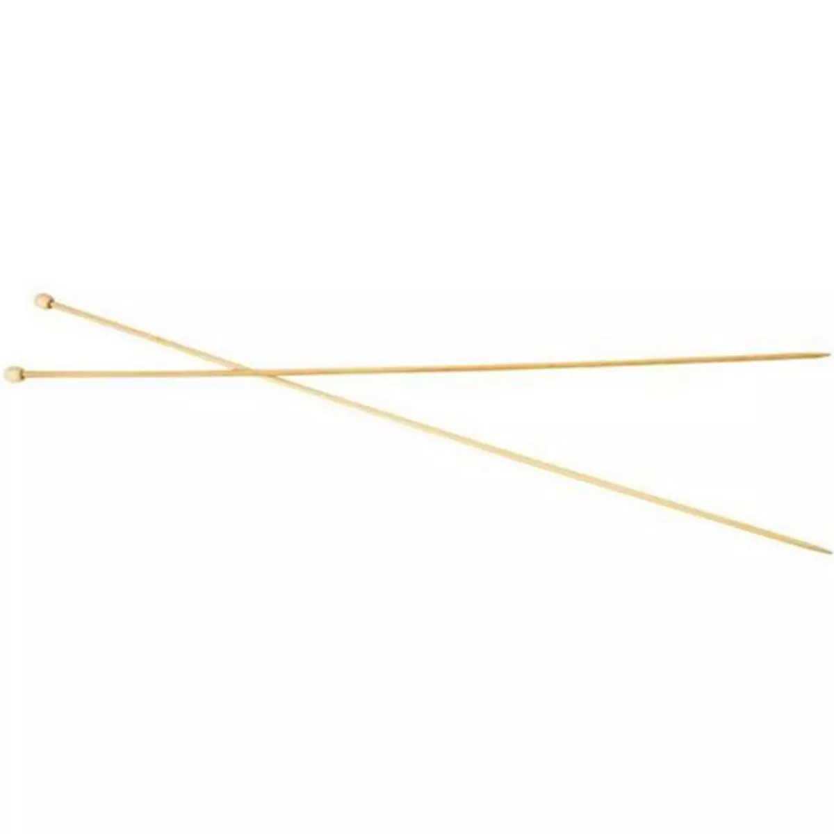  2 Aiguilles À Tricoter En Bambou 35 cm - Ø 2,5 mm