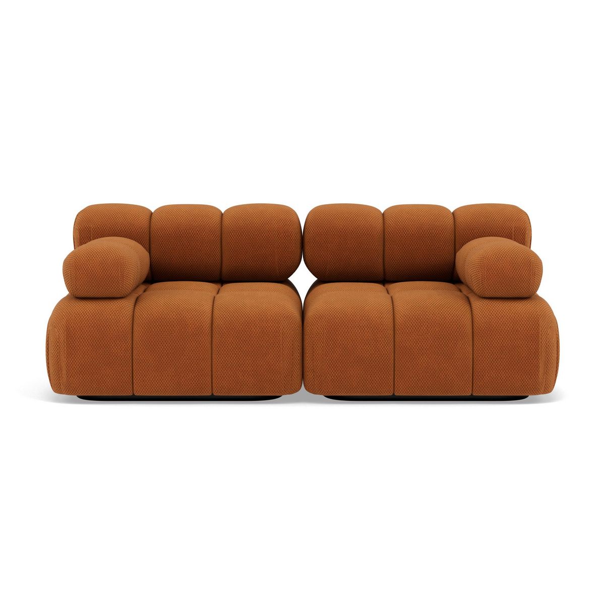 LISA DESIGN Ruby - canapé droit modulable 2 places en velours texturé