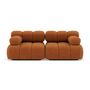 Voir la diapositive 6 : LISA DESIGN Ruby - canapé droit modulable 2 places en velours texturé