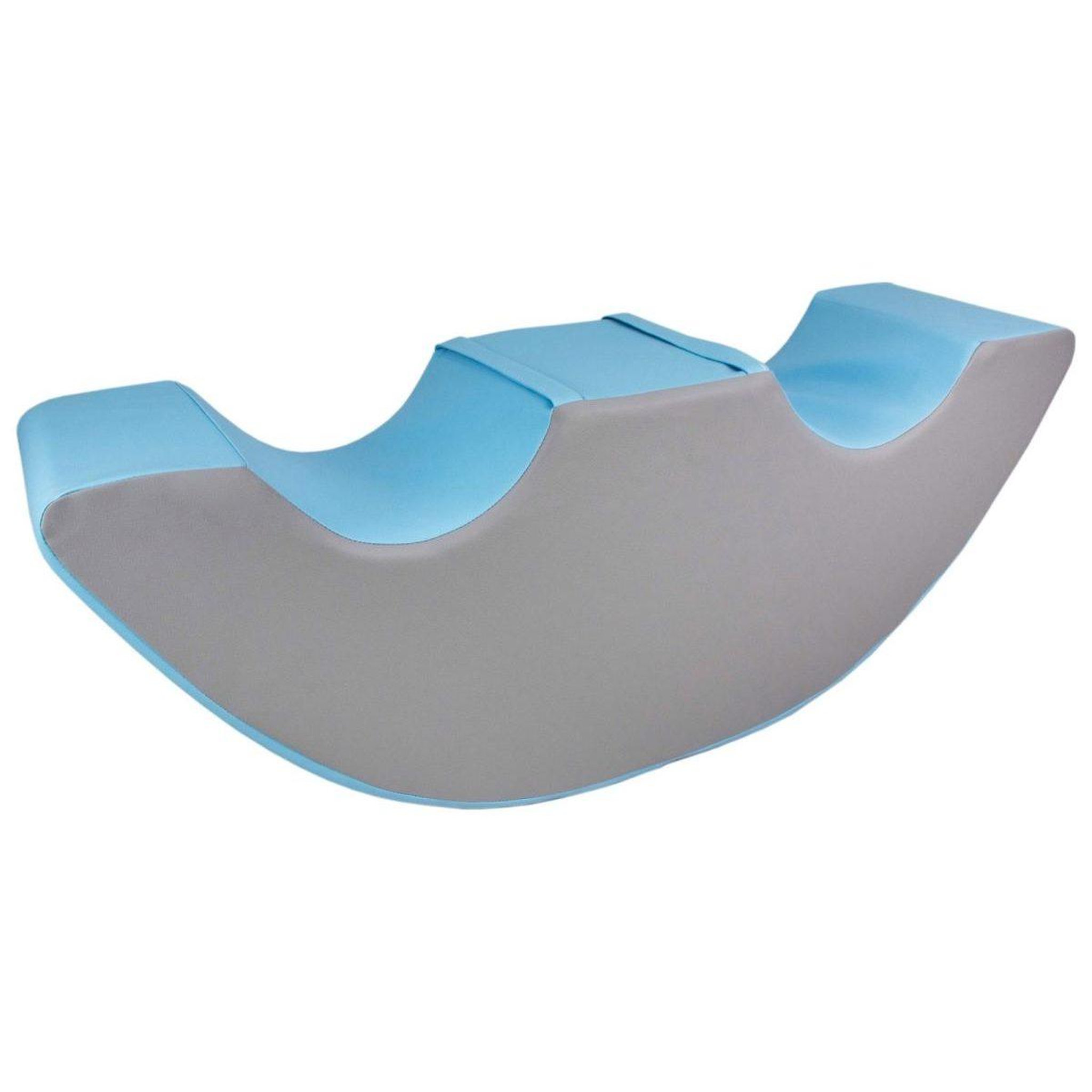 VELINDA Balancelle à bascule Bean Rocker Duo — blanc, bleu clair, gris