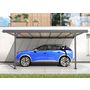 Voir la diapositive 2 : trigano Carport métal adossé  MISTRAL 15.45 m² aluminium et polycarbonate