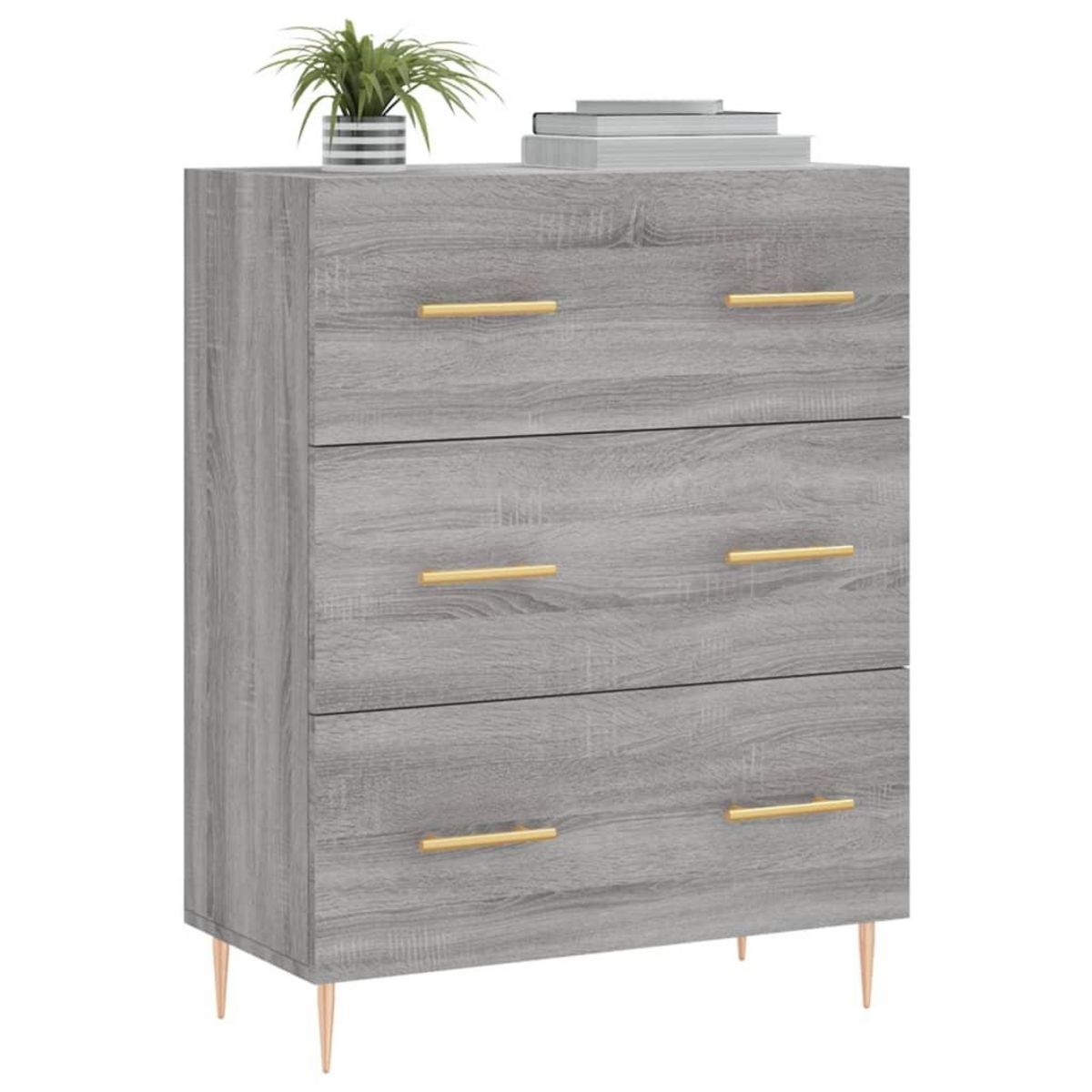 VIDAXL Buffet sonoma gris 69,5x34x90 cm bois d'ingenierie
