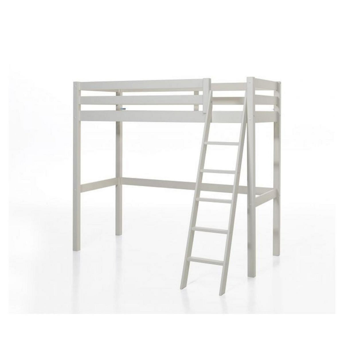 Vipack Lit haut avec fauteuil et bibliothèque blanc