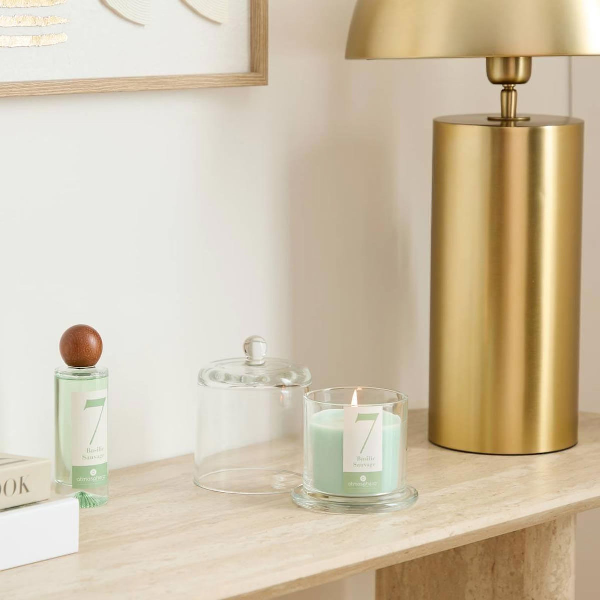 ATMOSPHERA Bougie Parfumée en Verre  Numia  240g Basilic Sauvage