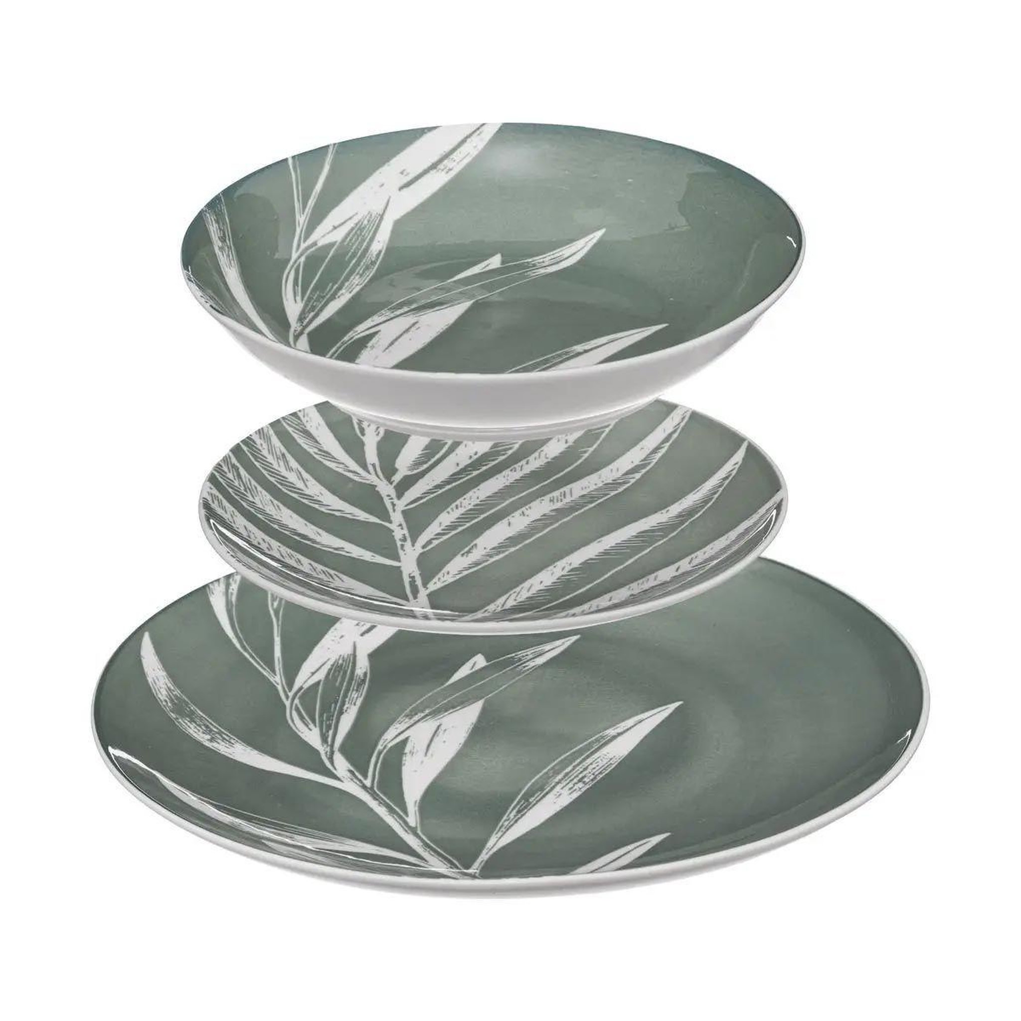 Voir la diapositive 1 : SECRET DE GOURMET Service 18 pièces  green harmony  26cm vert