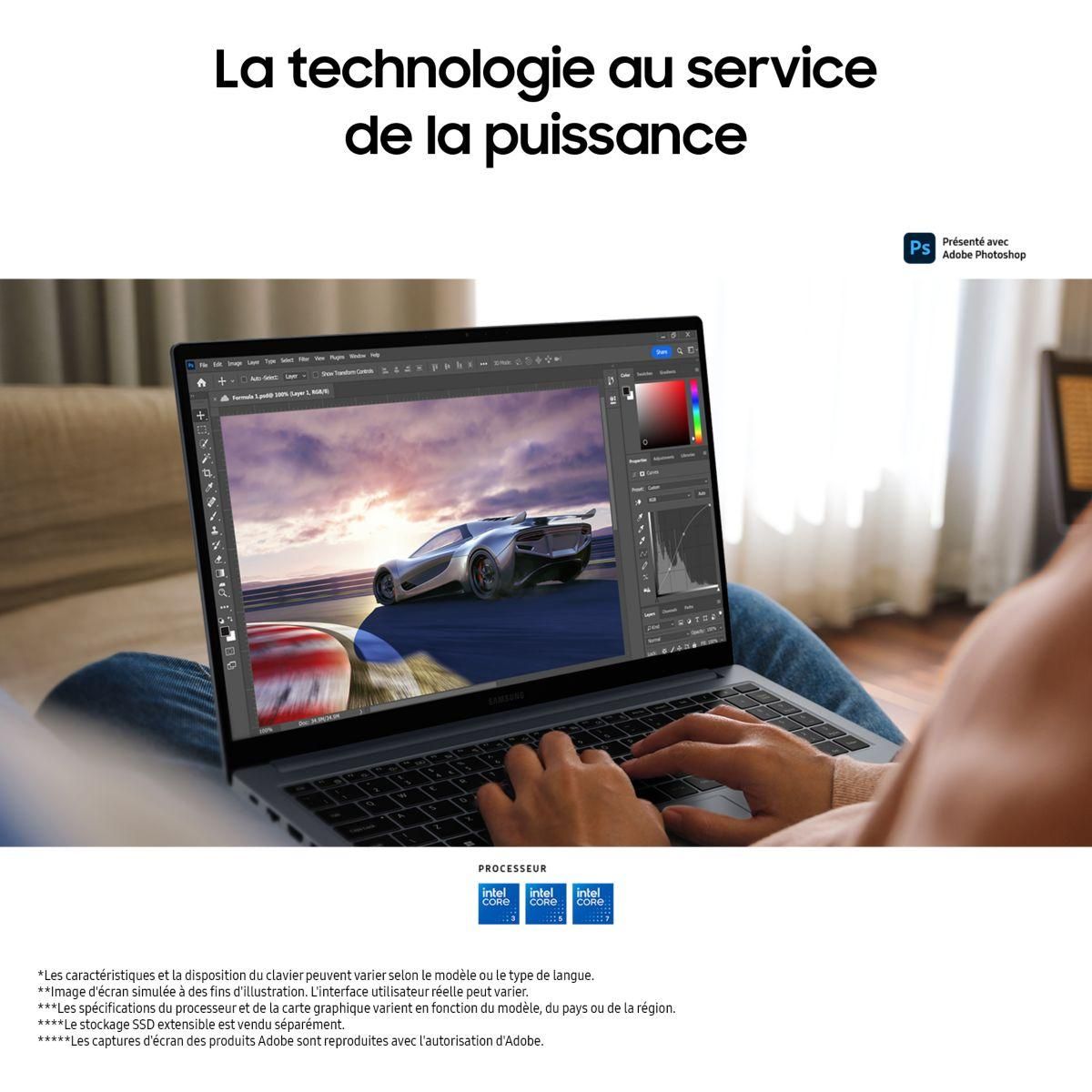 Samsung Ordinateur portable Galaxy Book4 15.6' I7 16Go 512Go