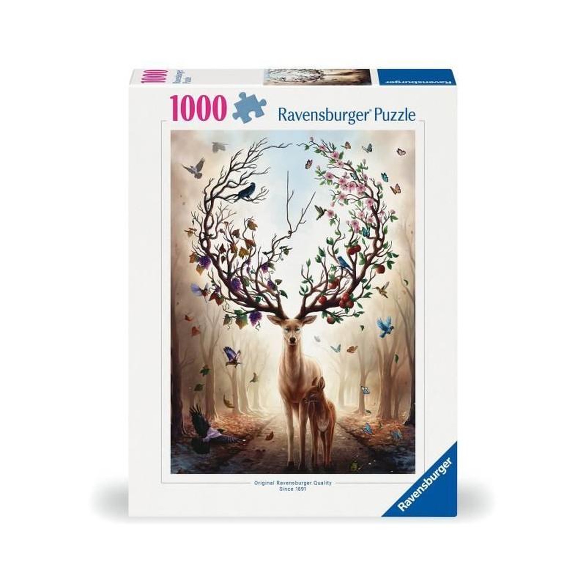 Voir la diapositive 2 : RAVENSBURGER Puzzle 1000 pièces – Cerf Fantaisie – Illustration animale artistique – Adulte dès 14 ans – Ravensburger