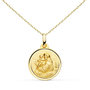 Voir la diapositive 1 : L'ATELIER D'AZUR Collier - Médaille Or 18 Carats 750/1000 Saint Antoine de Padoue - Chaîne Dorée - Gravure Offerte