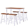 Voir la diapositive 2 : VIDAXL Table et tabouret de bar 5 pcs Bois massif