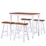 Voir la diapositive 2 : VIDAXL Table et tabouret de bar 5 pcs Bois massif
