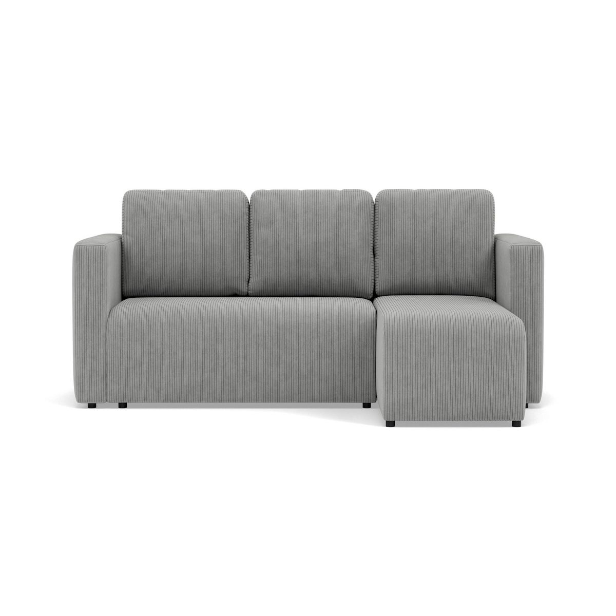 BEST MOBILIER Canopy - canapé d'angle réversible 4 places convertible avec coffre en velours côtelé