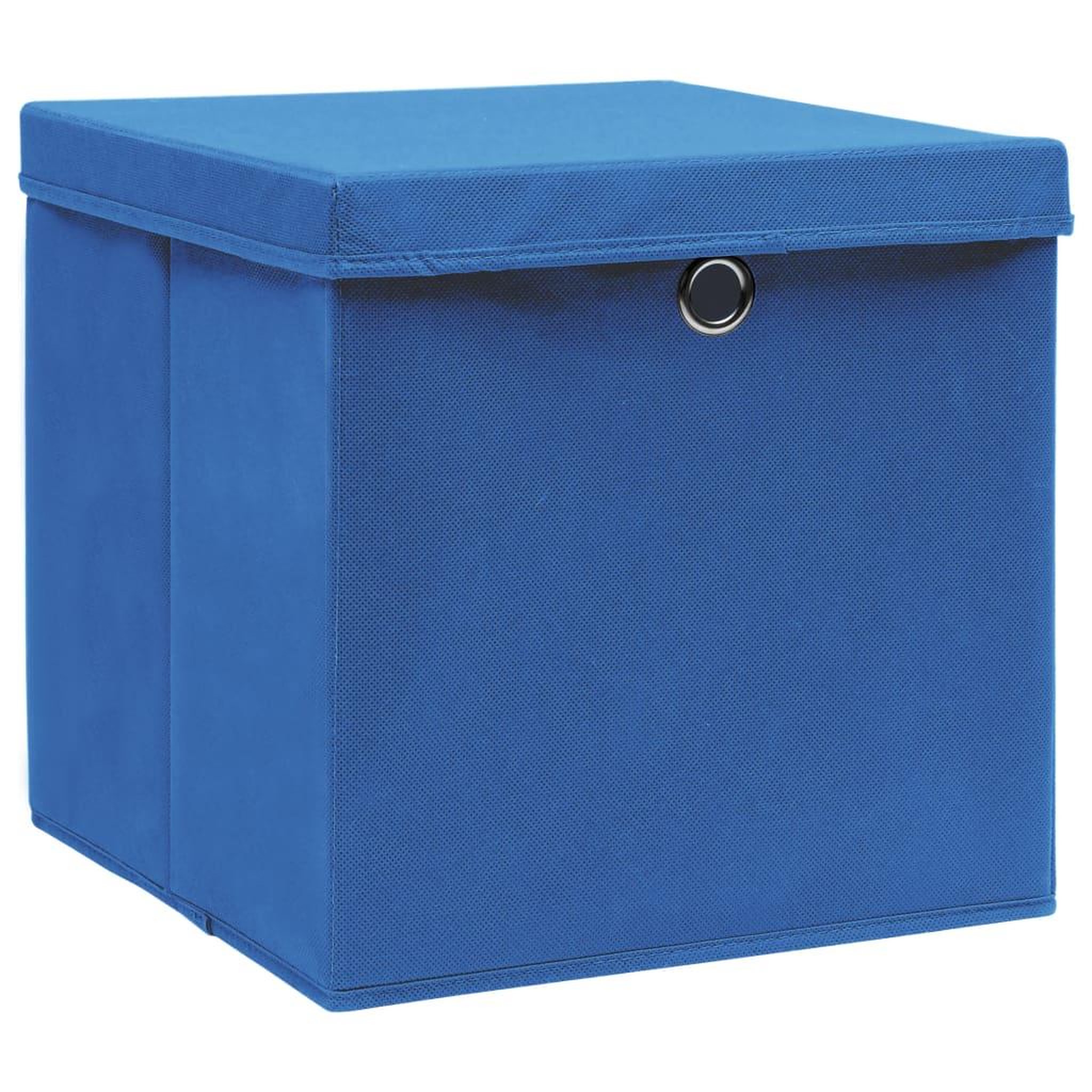 Voir la diapositive 2 : VIDAXL Boîtes de rangement avec couvercles 10 pcs 28x28x28 cm Bleu