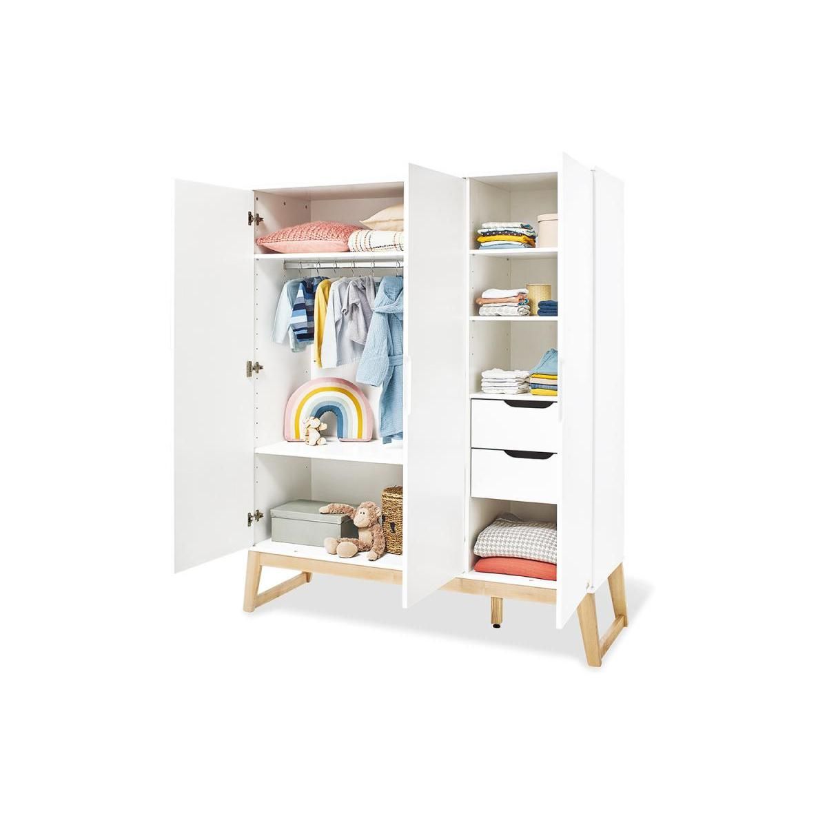 Pinolino Grande armoire 'Bridge' blanc bois