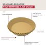 Voir la diapositive 3 : Fackelmann 50 Moules en papier air fryer ronds 16 cm Fackelmann