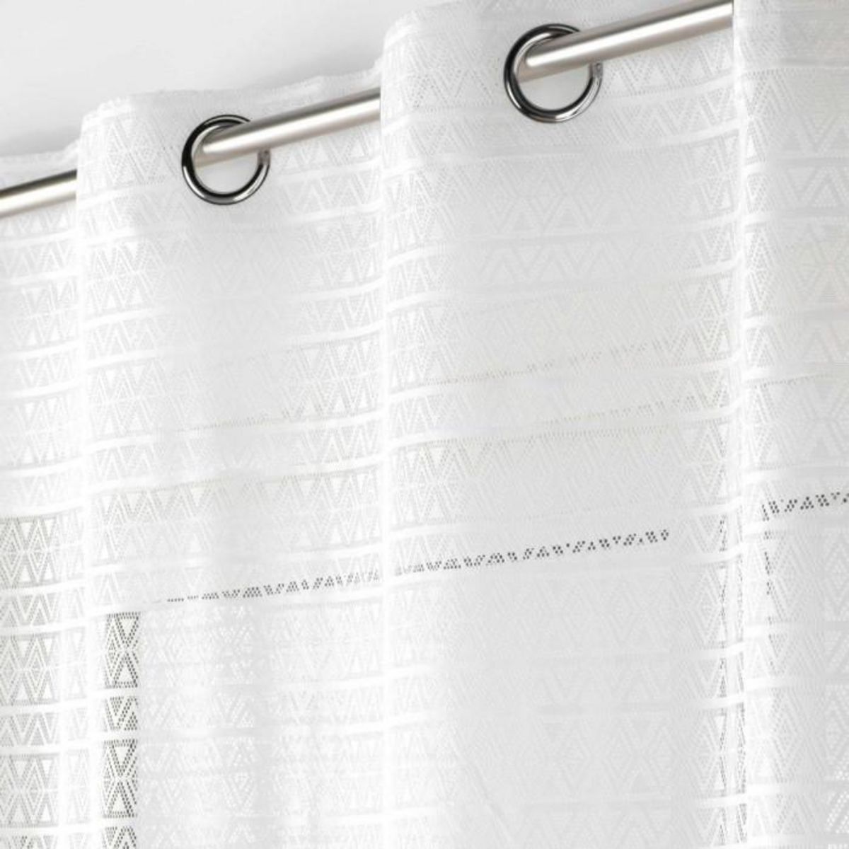 Paris Prix Rideau Voilage à Œillets Maille  Naomie  140x280cm Blanc