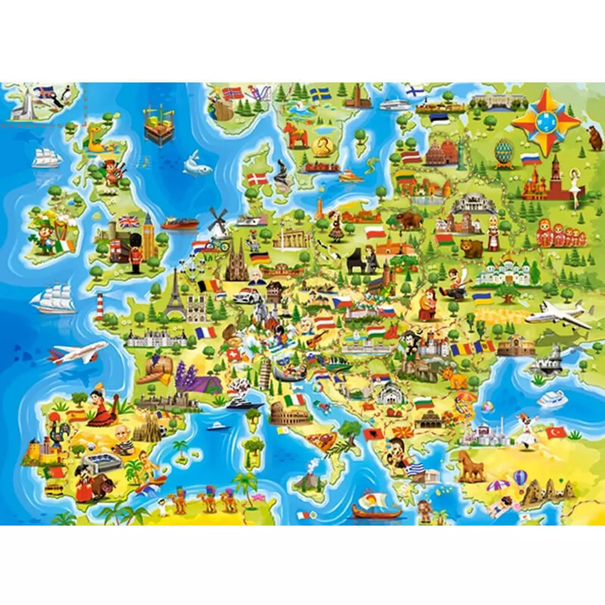 Castorland Puzzle 100 pièces : Carte de l'Europe