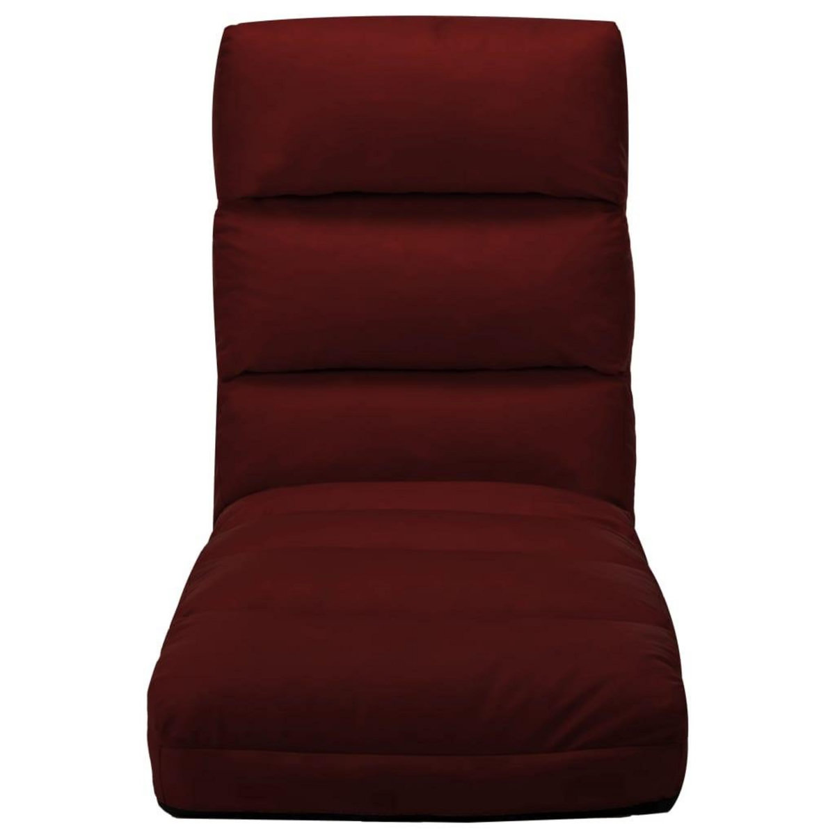 VIDAXL Chaise pliable de sol Rouge bordeaux Similicuir