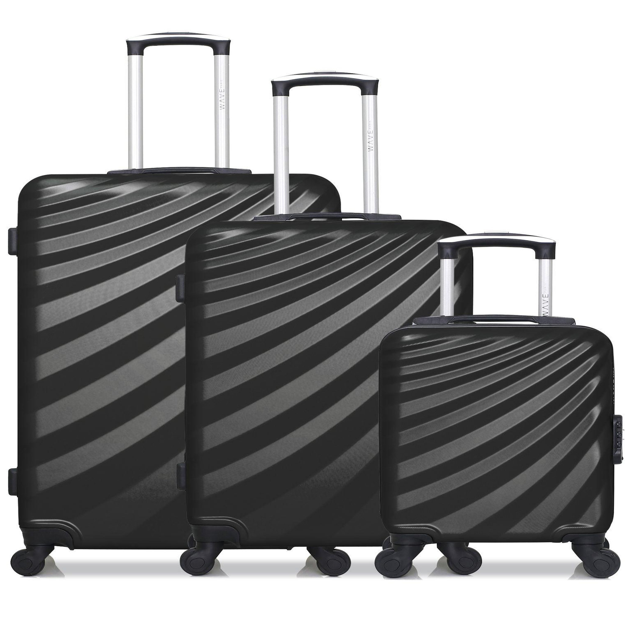 WAVE PARIS Wave paris - lot de 3 - valise grand format, valise weekend et valise cabine xxs danube
