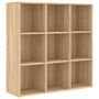 Voir la diapositive 2 : VIDAXL Bibliotheque chene sonoma 98x29x97,5 cm bois d'ingenierie