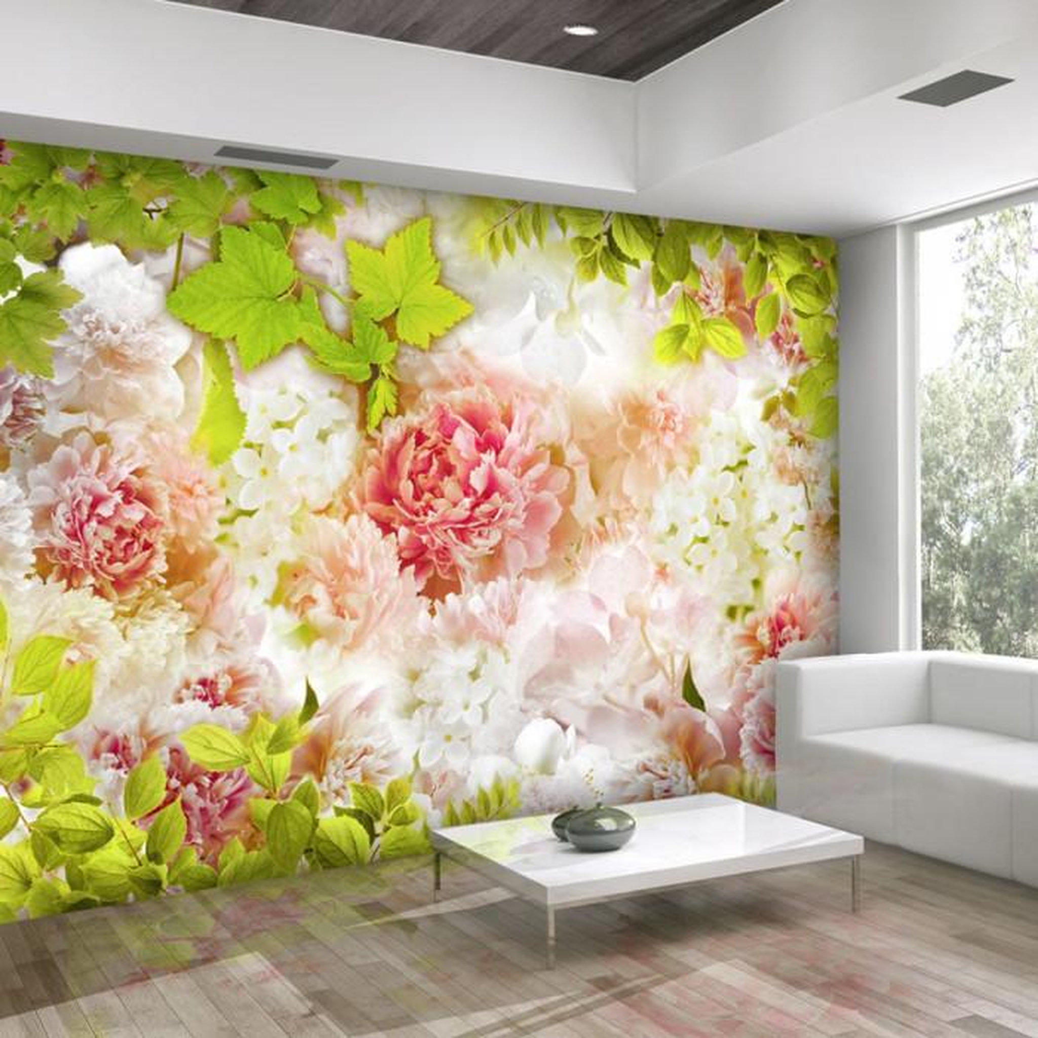 Paris Prix Papier Peint  Bright Peonies. Coloris disponibles : Multicolore