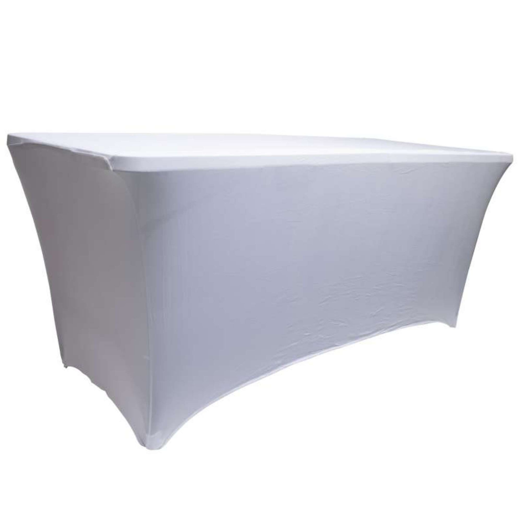 Voir la diapositive 2 :  Housse nappe pour table pliante 180cm Werkapro Blanche