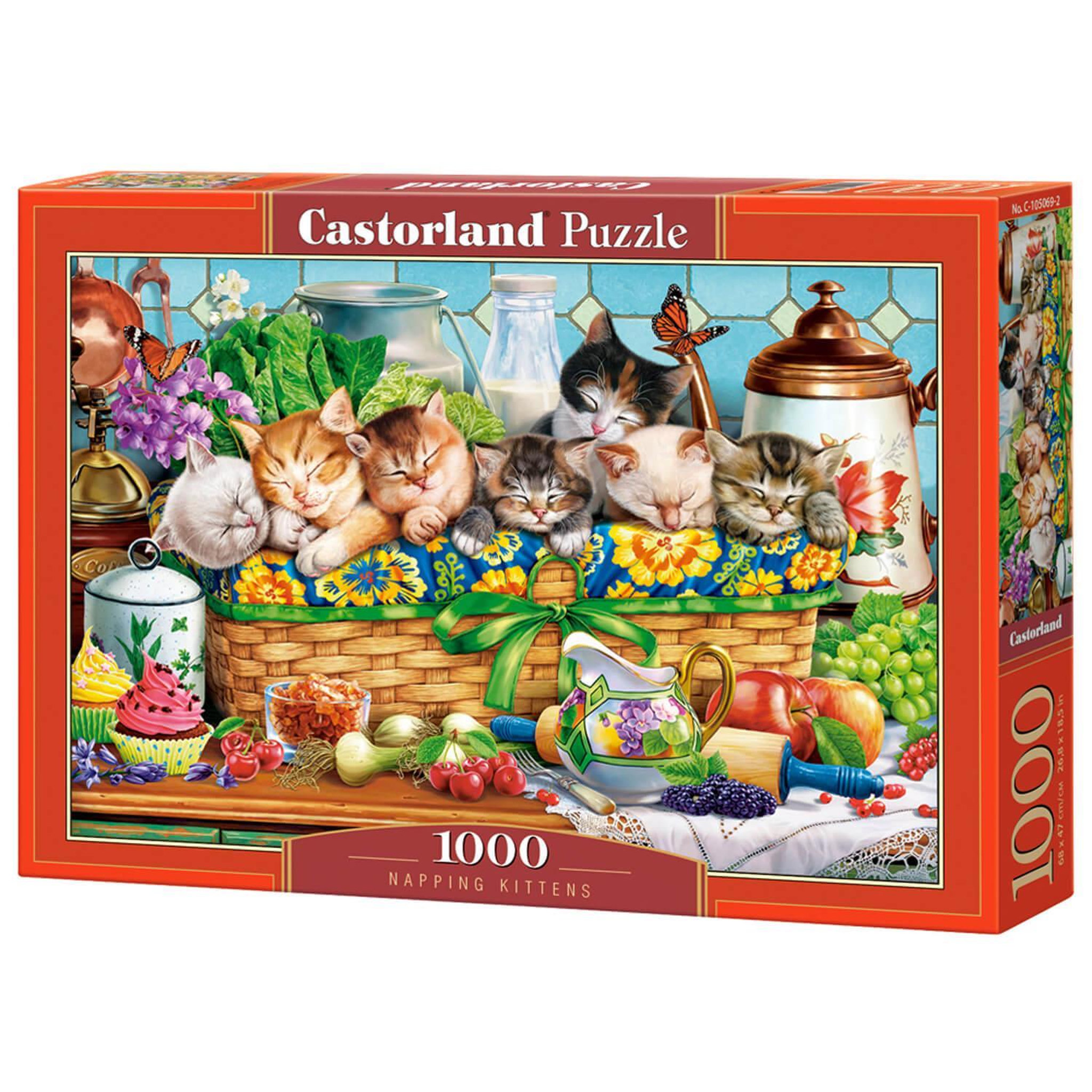 Voir la diapositive 2 : Castorland Puzzle 1000 pièces : Chatons qui font la sieste