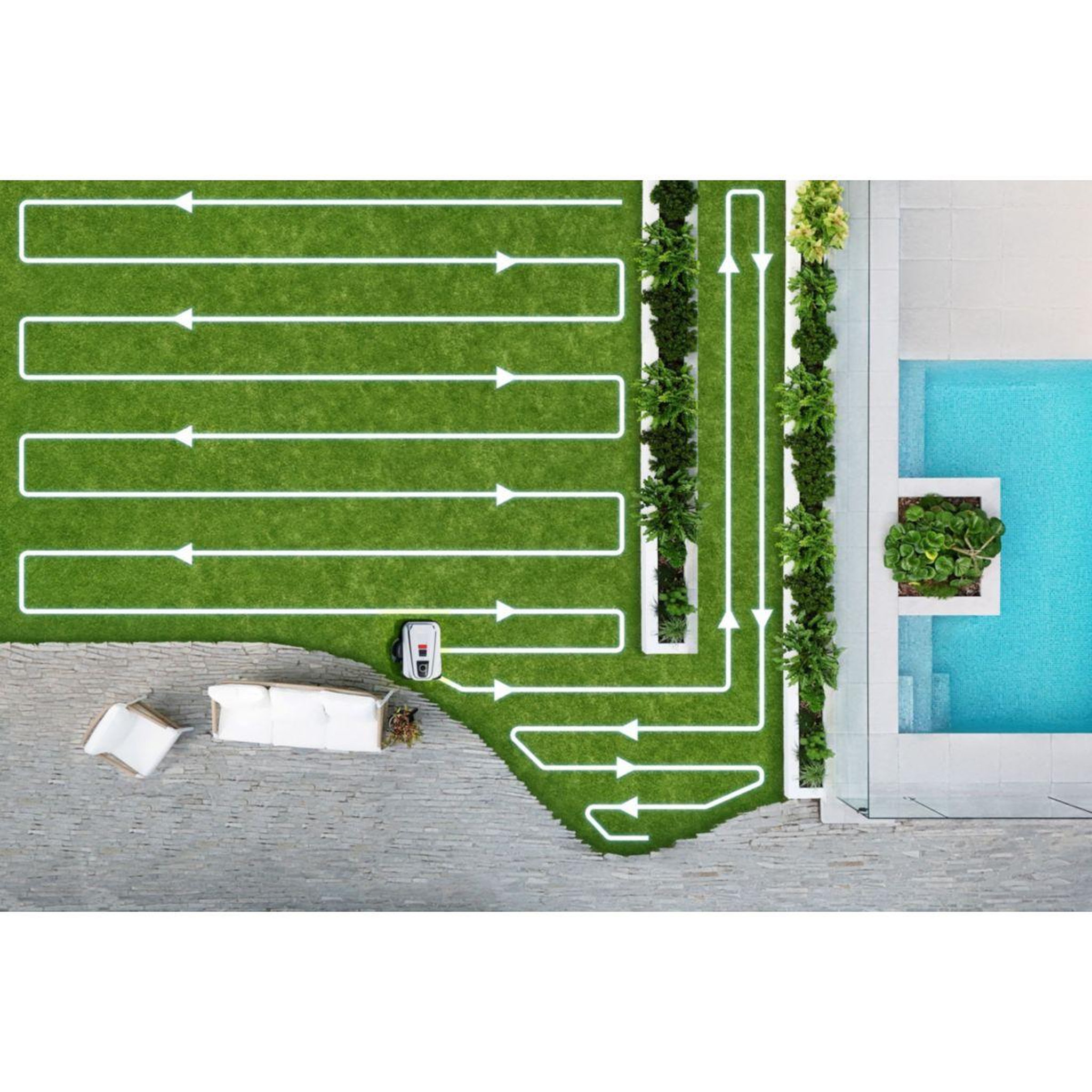 Voir la diapositive 3 : ECOVACS Robot tondeuse GOAT A1600 sans fil périphérique, 1600 m² de superficie, coupe bordures TruEdge