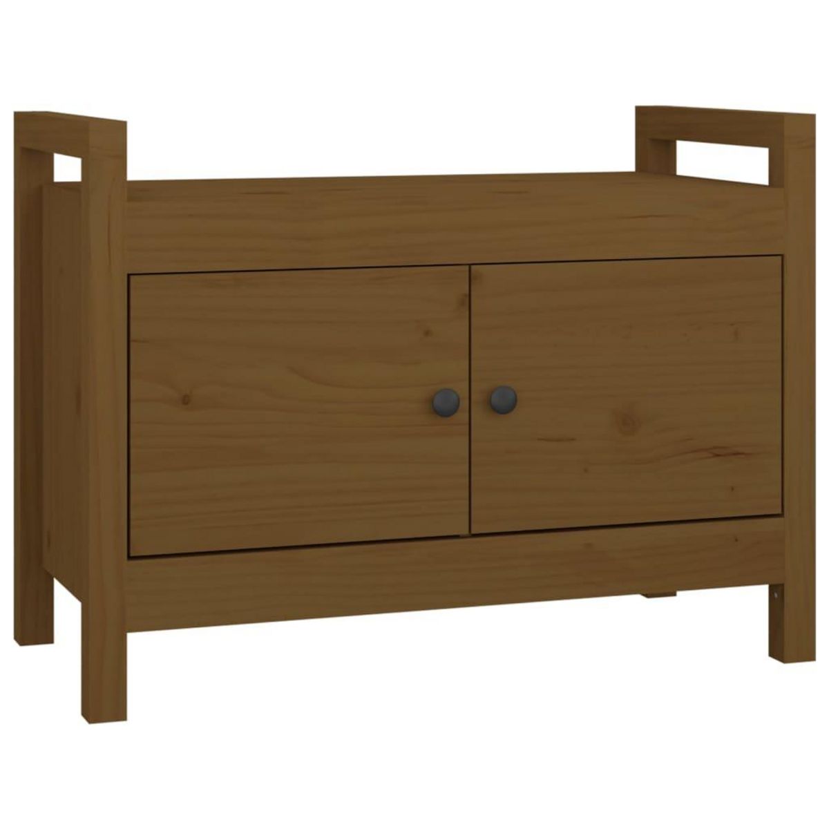 VIDAXL Banc d'entree Marron miel 80x40x60 cm Bois de pin massif