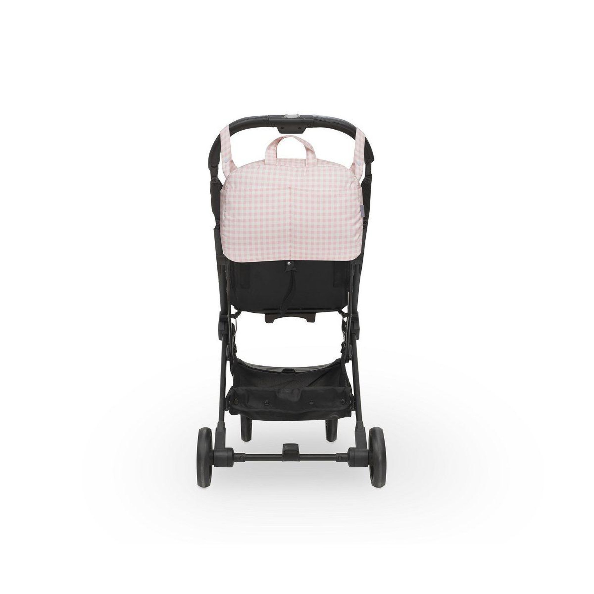 Voir la diapositive 2 : INTERBABY Sac à langer  vichy - rose - trousse et matelas à langer