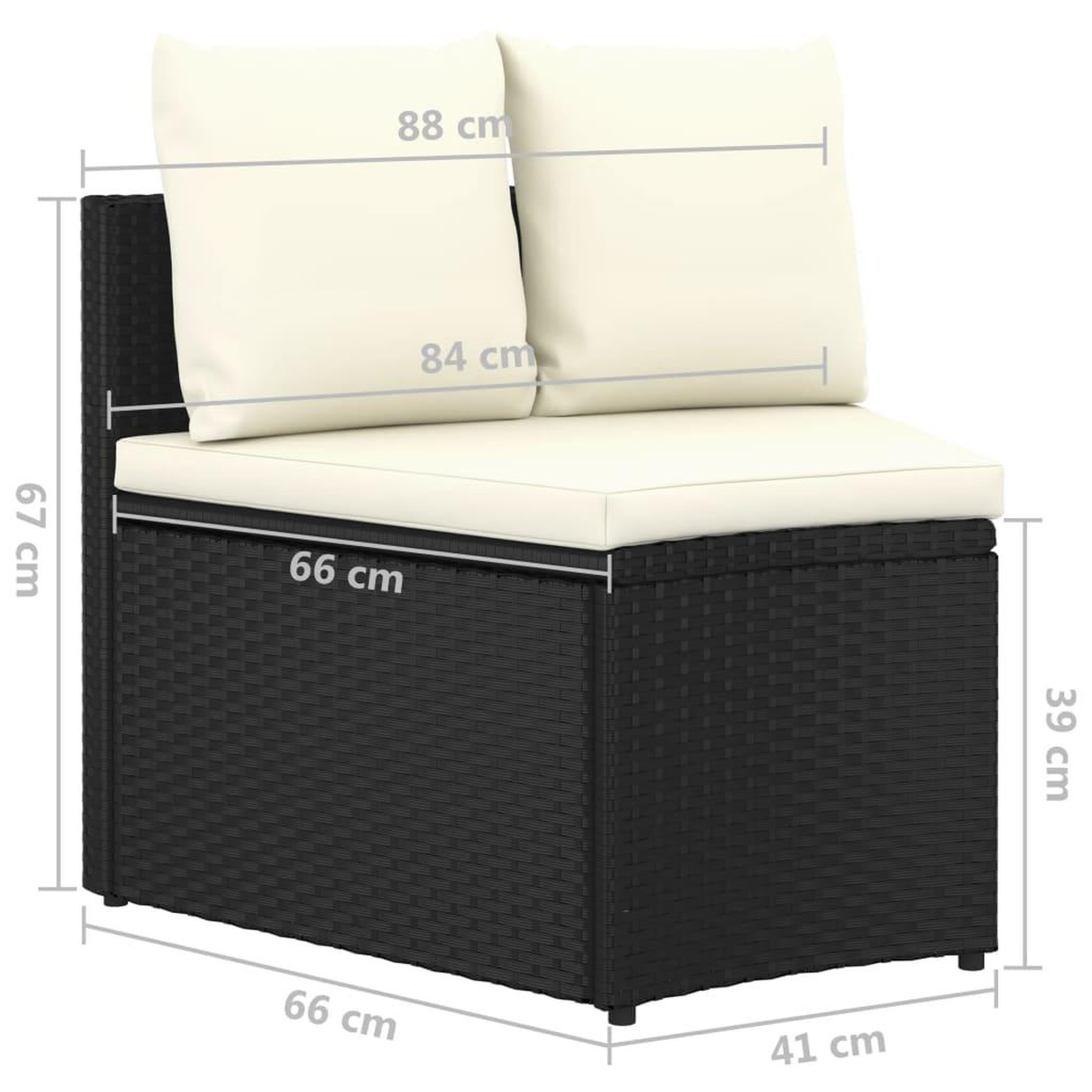 Voir la diapositive 6 : VIDAXL Salon de jardin 9 pcs avec coussins Resine tressee Noir