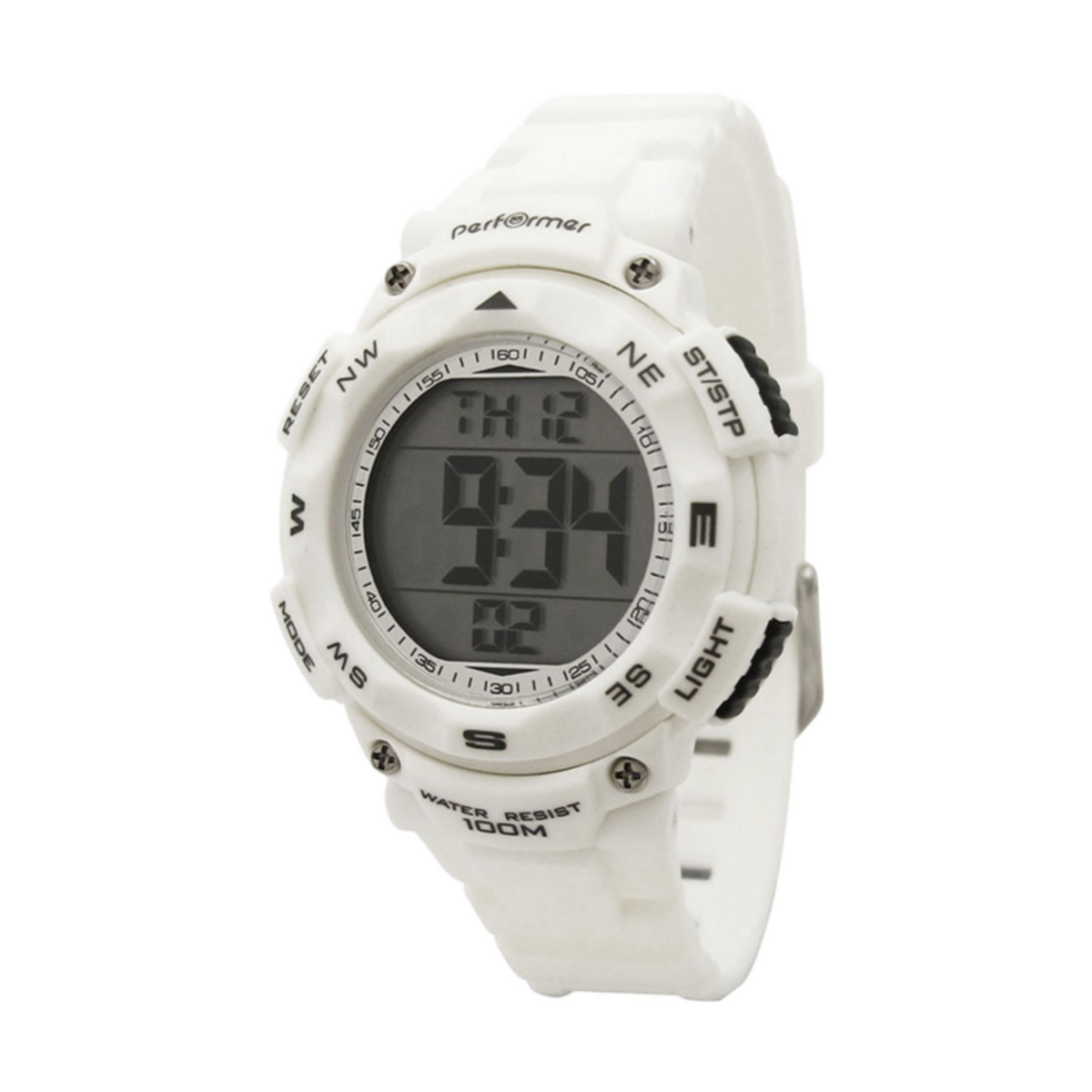 Performer Montre Digitale Performer Enfant LCD Blanc Etanche 100m