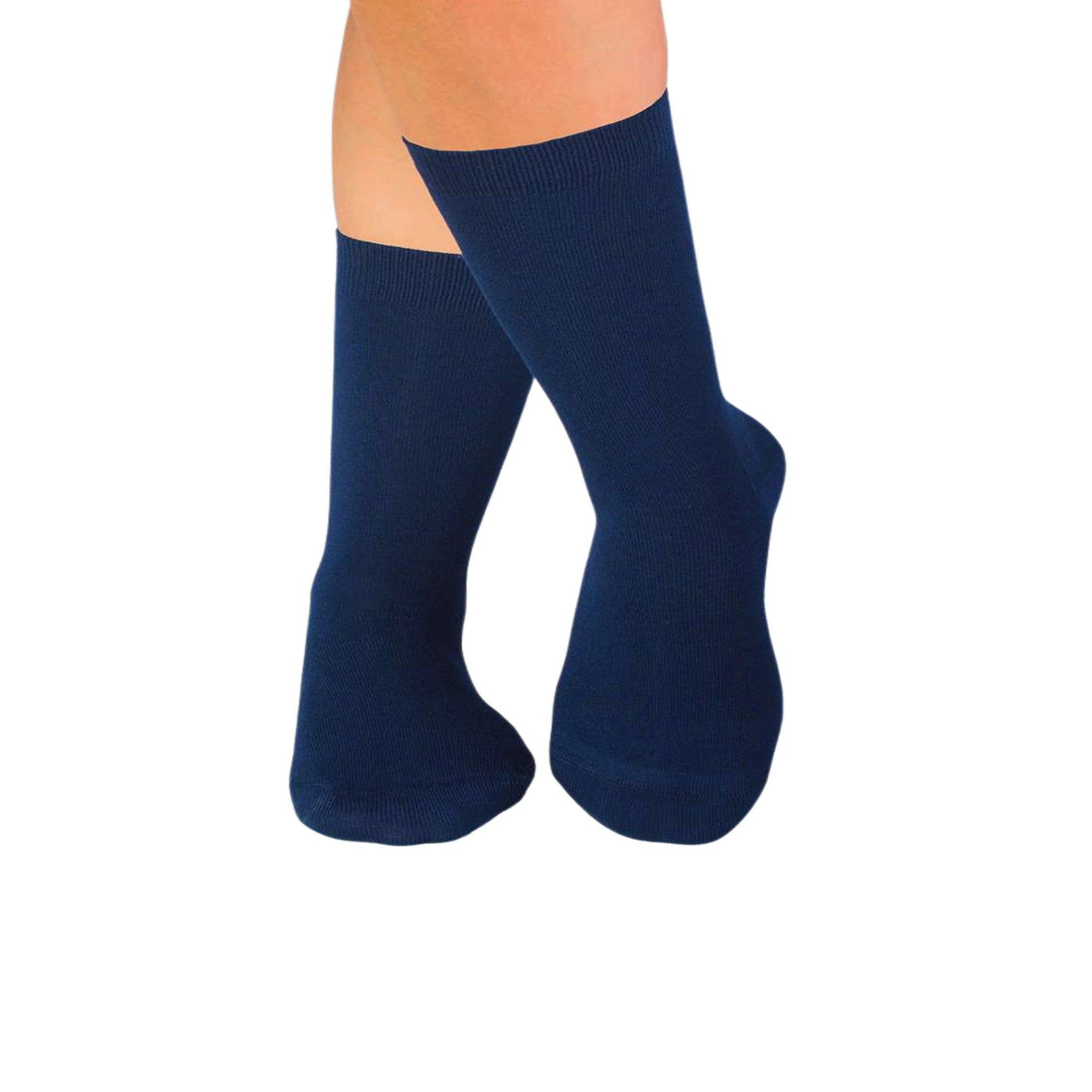 PIRIN HILL Chaussettes en bambou unies bleu marine. Coloris disponibles : Bleu