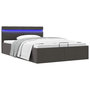 Voir la diapositive 2 : VIDAXL Cadre de lit a rangement hydraulique sans matelas 140x200 cm