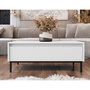 Voir la diapositive 1 : BEST MOBILIER Girona - table basse - blanc - 1 tiroir - 100 cm