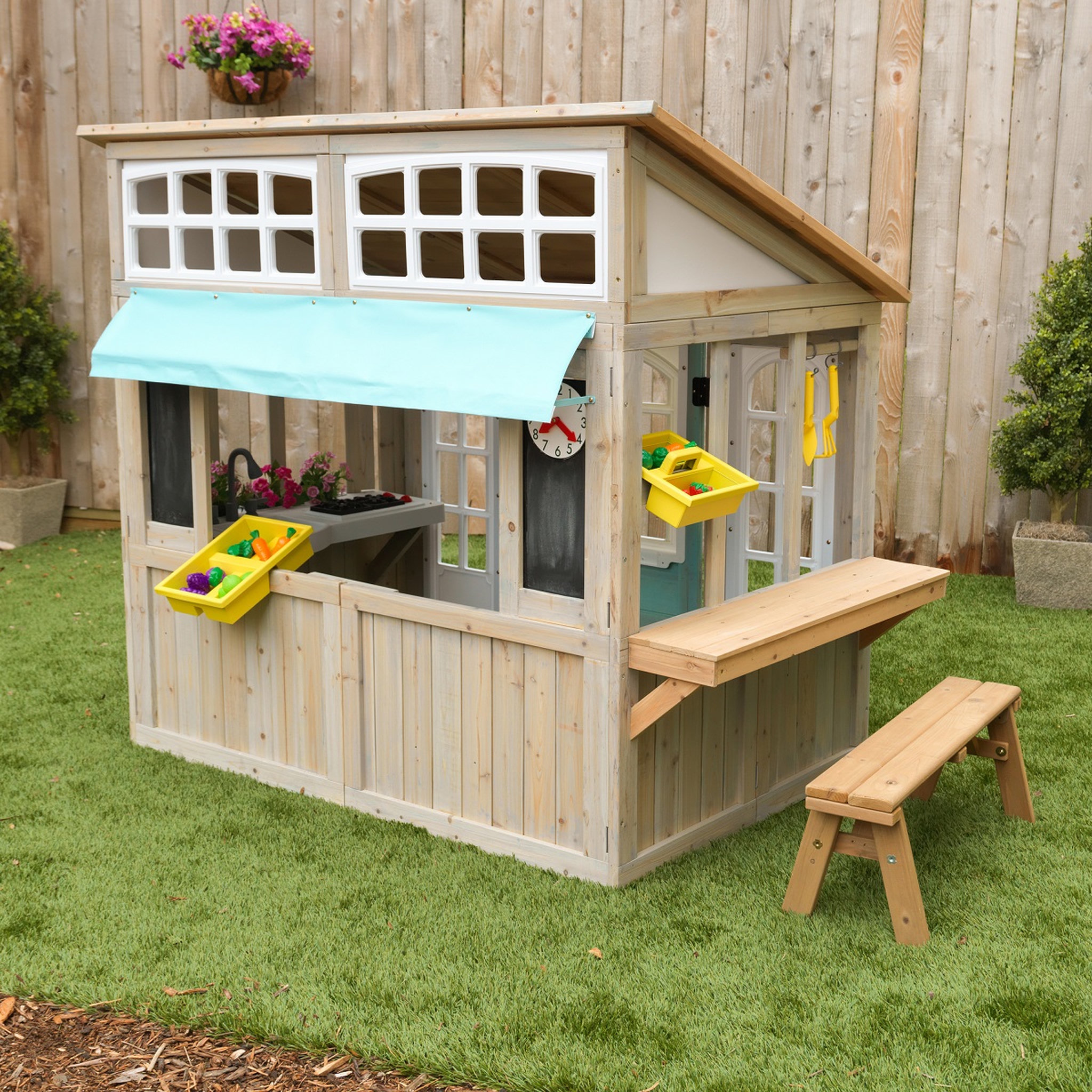Voir la diapositive 2 : Kidkraft Cabane en bois d'extérieur Meadowlane Market