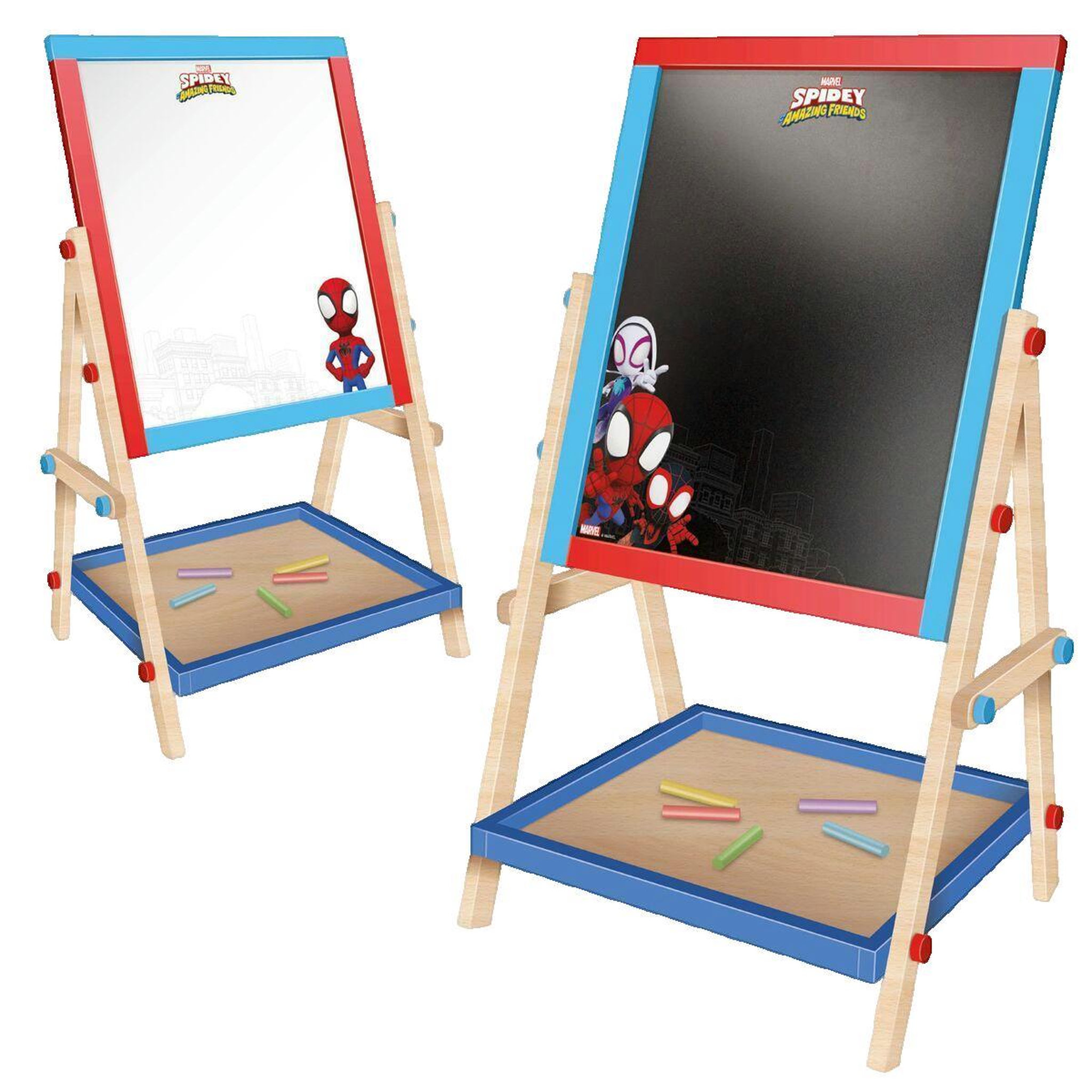 Marvel Ardoise double face Marvel Woomax Spidey Amazing Friends Noir et Blanc