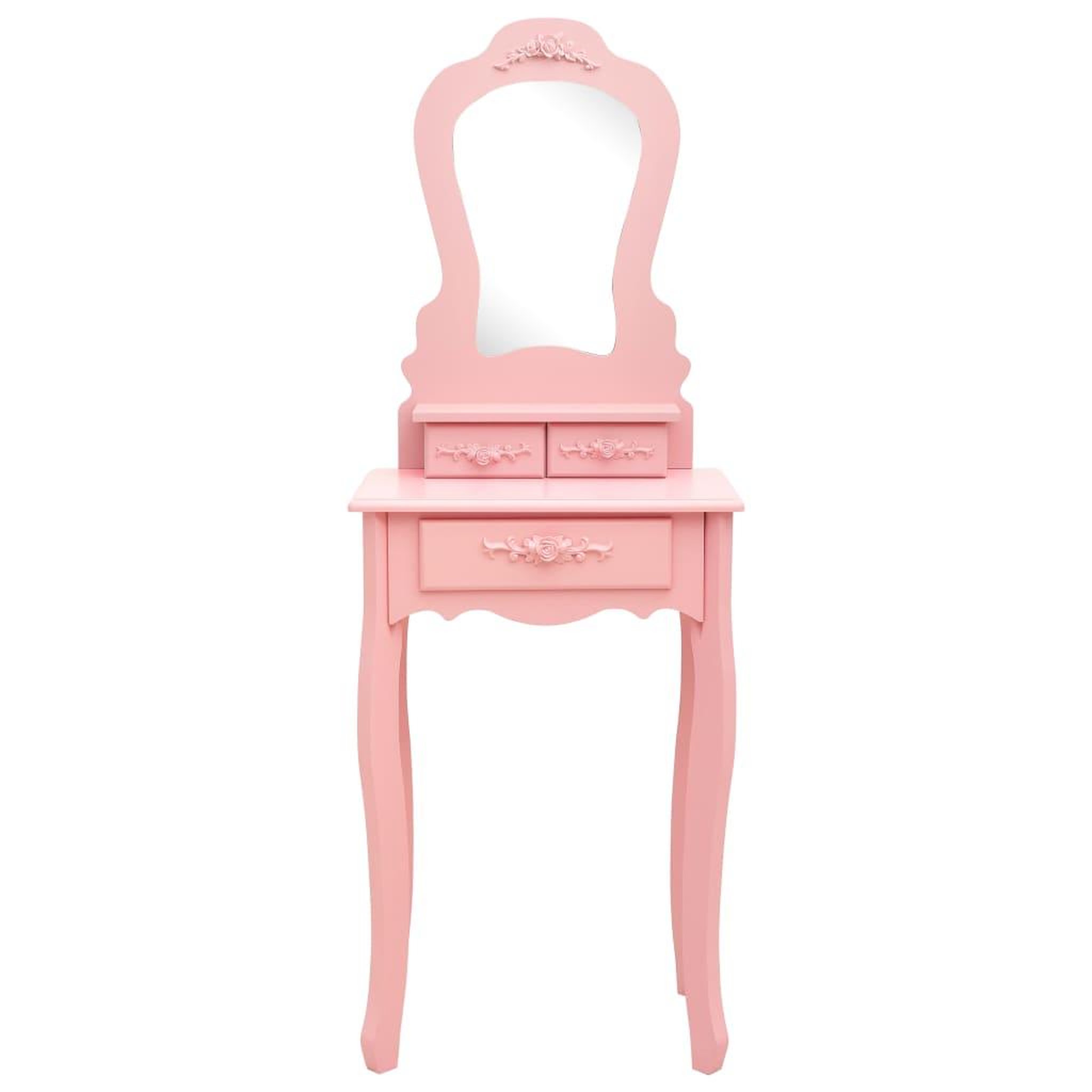 Voir la diapositive 3 : VIDAXL Ensemble de coiffeuse avec tabouret Rose 50x59x136 cm Paulownia