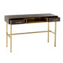 Voir la diapositive 6 : Paris Prix Console 2 Tiroirs en Bois  Janis  120cm Marron & Or