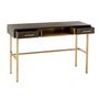 Voir la diapositive 6 : Paris Prix Console 2 Tiroirs en Bois  Janis  120cm Marron & Or