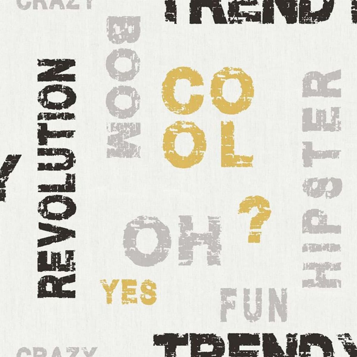 Noordwand Noordwand Papier peint Friends & Coffee Words and Letters Gris & noir