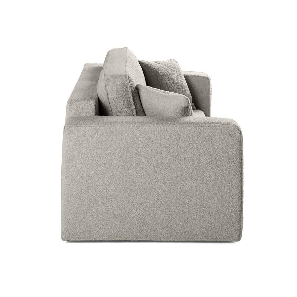 BEST MOBILIER Topaze - canapé droit 2 places - en tissu bouclette