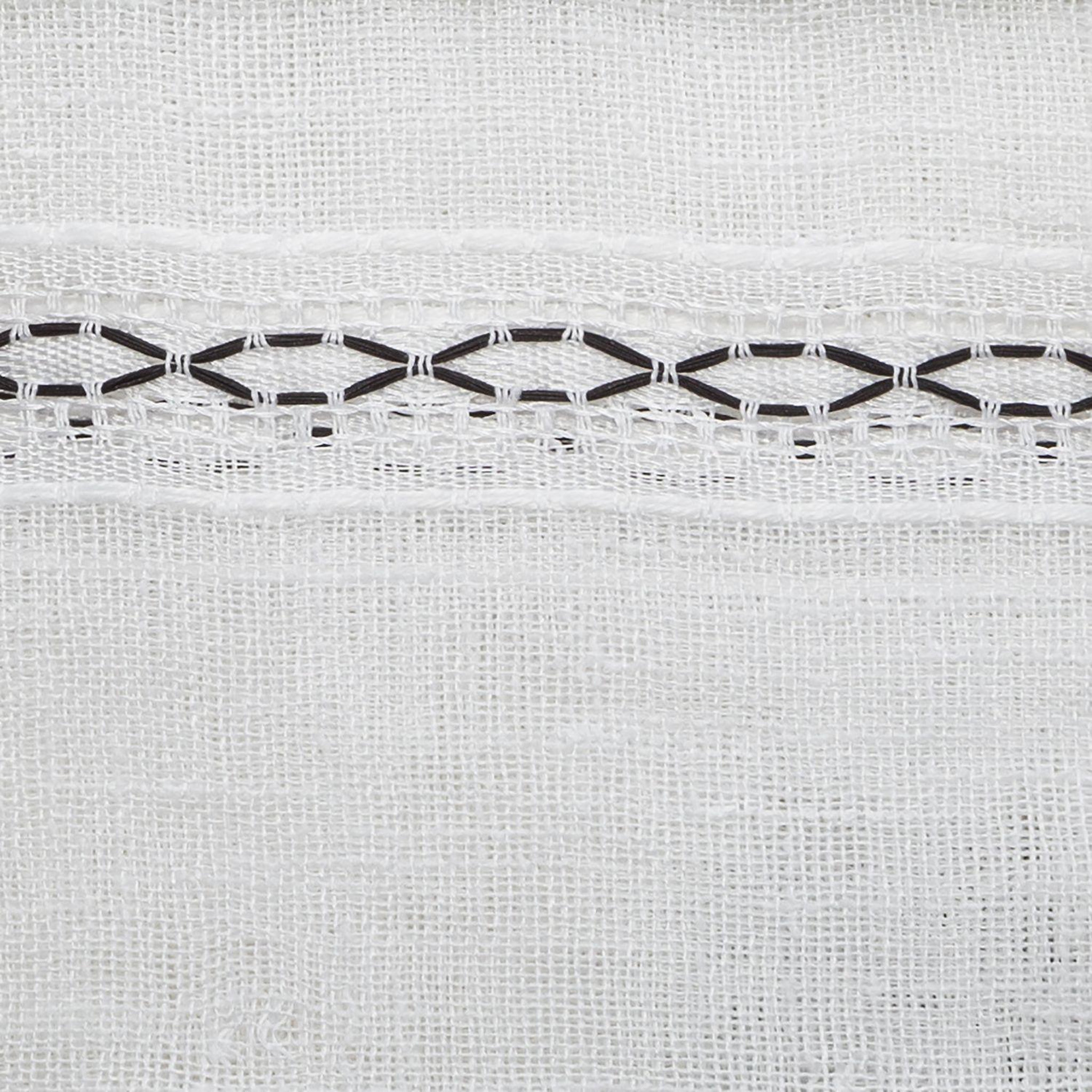 Voir la diapositive 2 : TOILINUX Lot de 2 Voilages Indi - 140 x 240 cm - Blanc