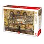 DToys Puzzle 1000 pièces : House Wall of the River, Egon Schiele