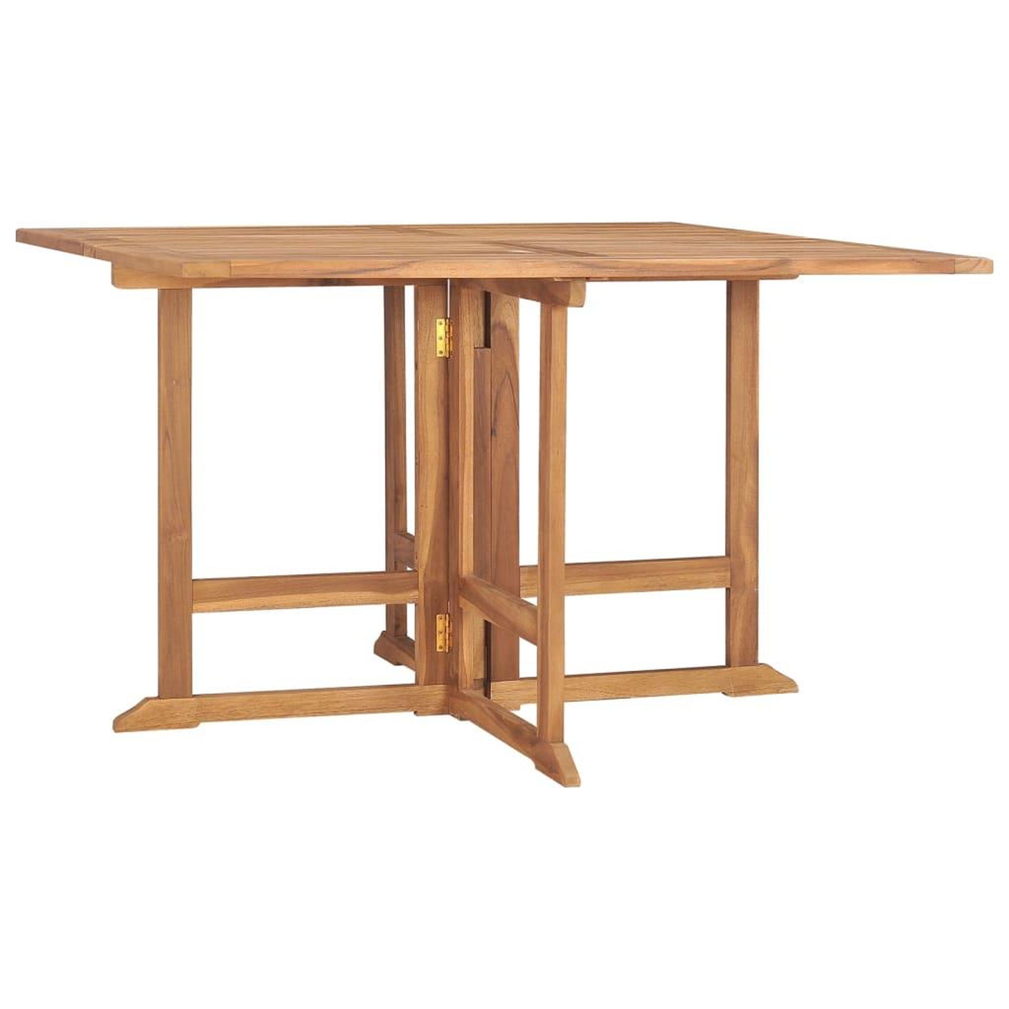 Voir la diapositive 1 : VIDAXL Table a dîner de jardin pliable 110x110x75 cm Teck massif