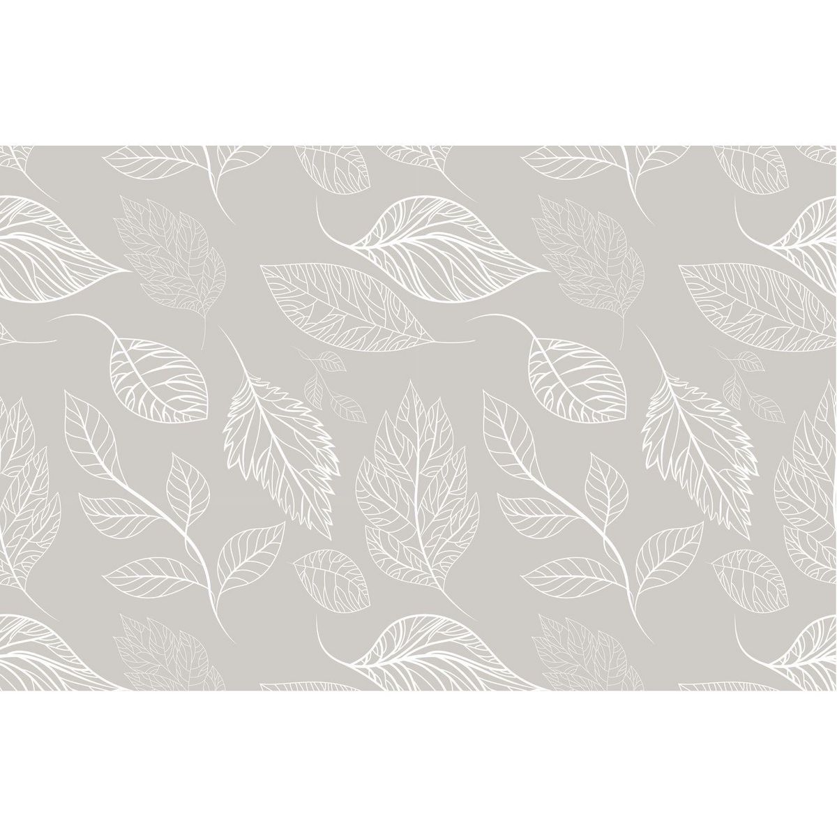 HABITABLE Lot de 2 sets de table motifs feuillage ROMIE - 28 x 43 cm - Beige et blanc