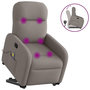 Voir la diapositive 1 : VIDAXL Fauteuil inclinable de massage Taupe Tissu