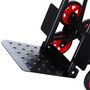 Voir la diapositive 5 : HOMCOM Diable pour escalier 6 roues diable repliable extensible 150 Kg - chariot pliable acier noir rouge