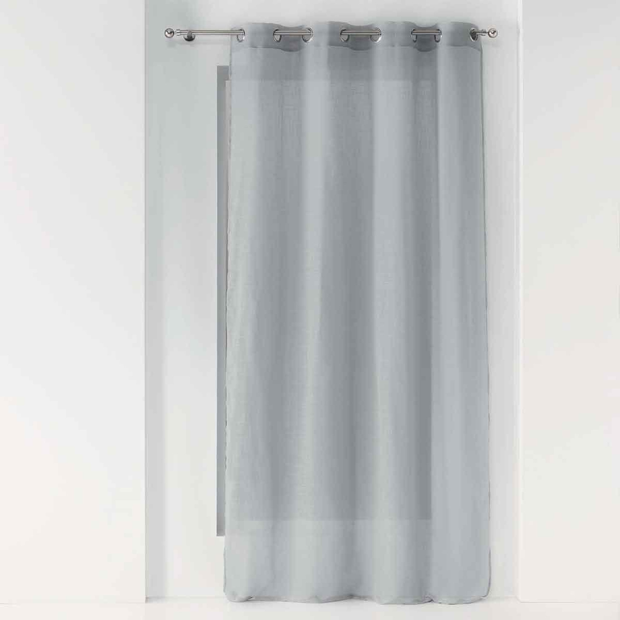 Douceur d'Intérieur Rideau voilage à œillets  zazy  140x280cm gris