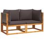Voir la diapositive 2 : VIDAXL Canapes d'angle de jardin et coussins 2pcs bois massif d'acacia