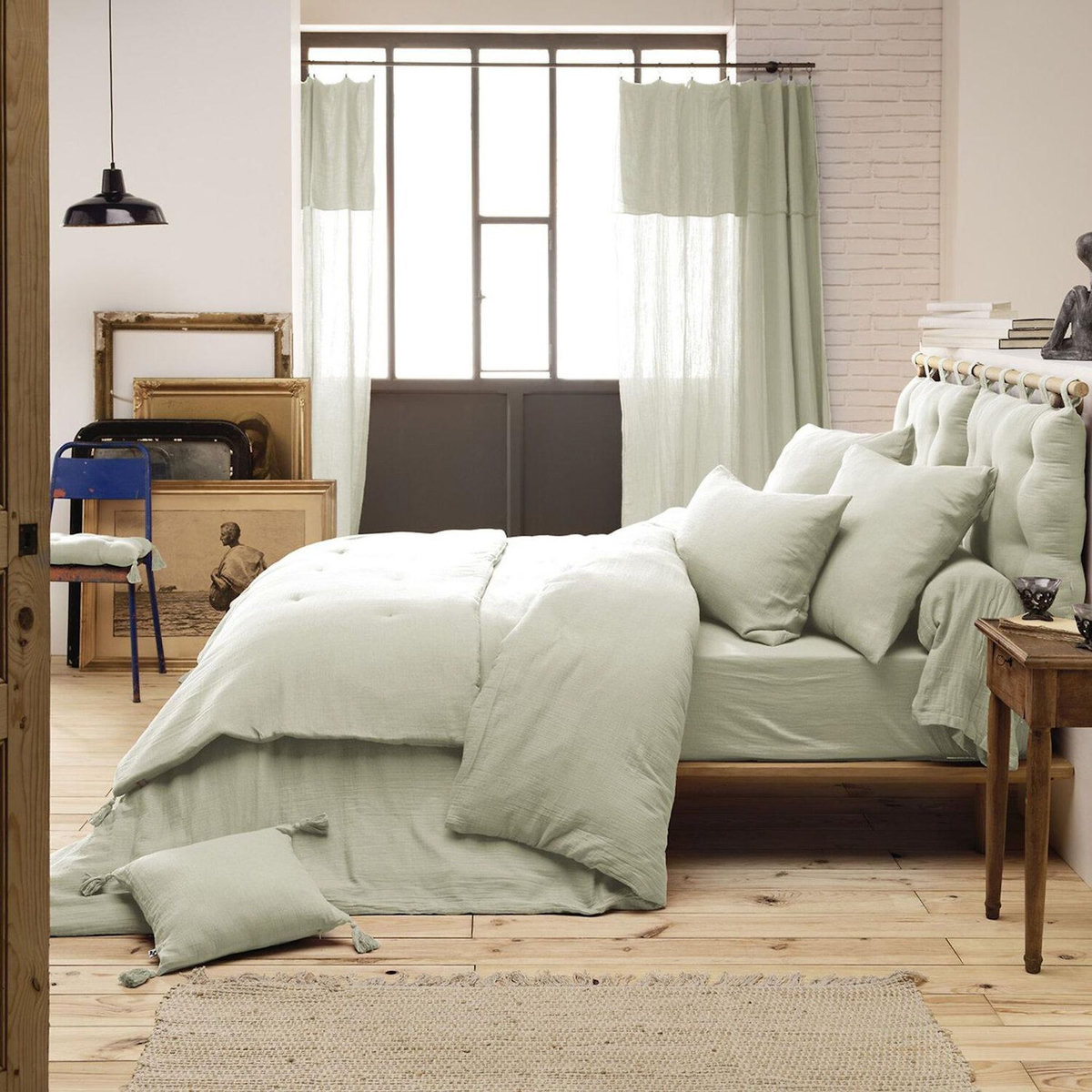 Home collection Drap housse 100% gaze de coton